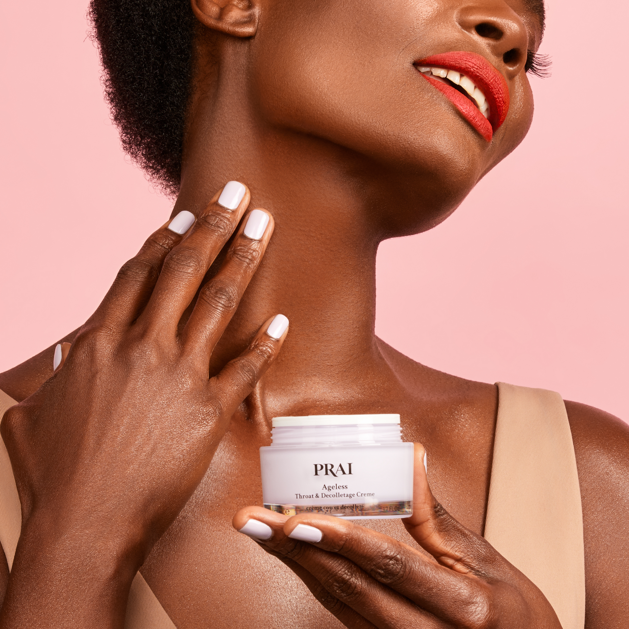 How to Apply PRAI Beauty Ageless Throat & Decolletage Creme