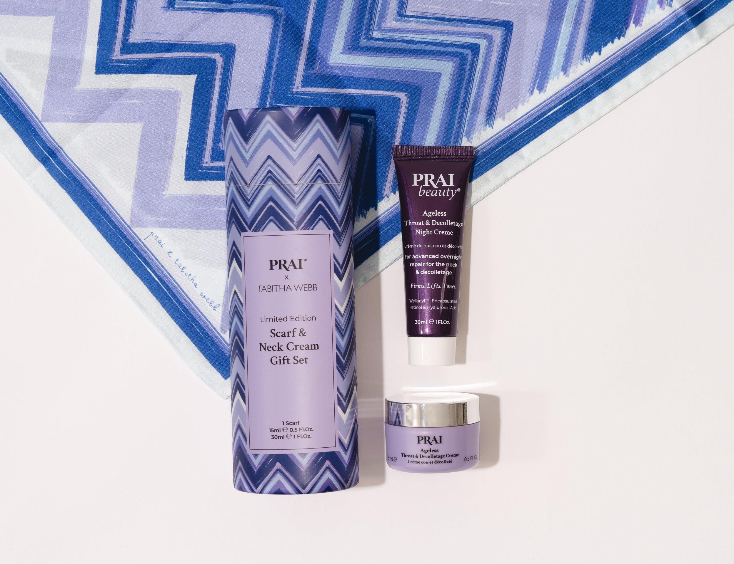 PRAI x Tabitha Webb Scarf & Neck Creme Gift Set